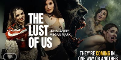 8K VR Zombie Threesome: Luna & Megan's Sweaty Glitch Ride vr porn